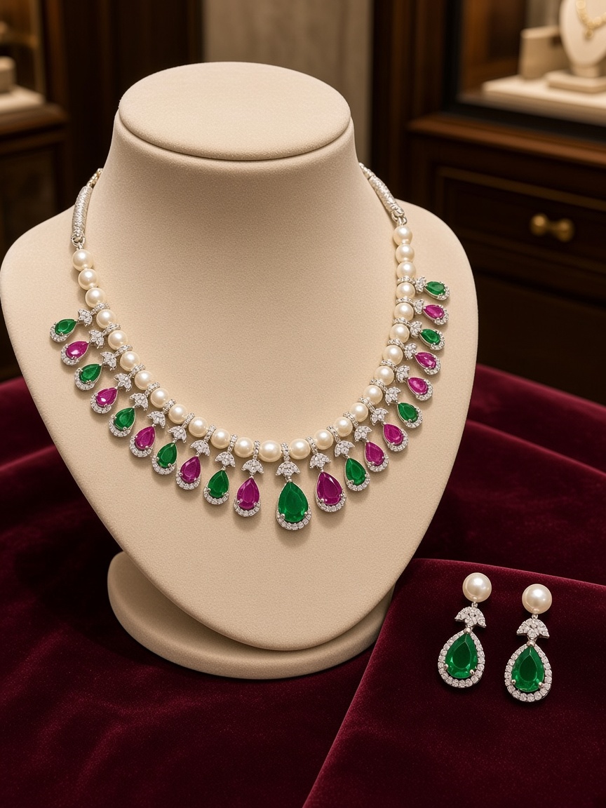 Navrangi Pearl Set