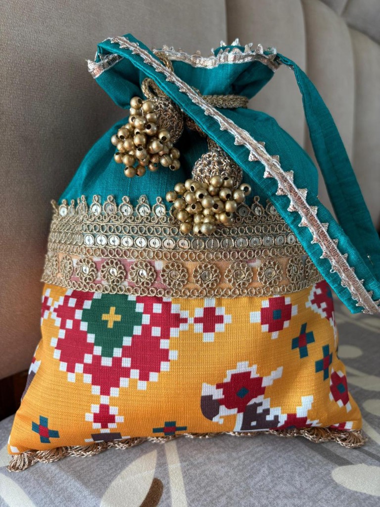 Teal Saffron Patola