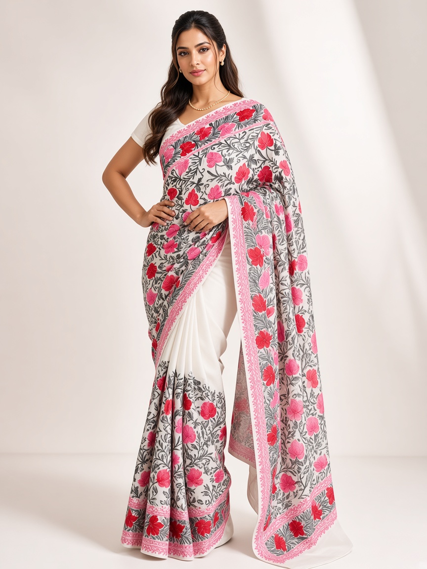 Phool Aari Saree