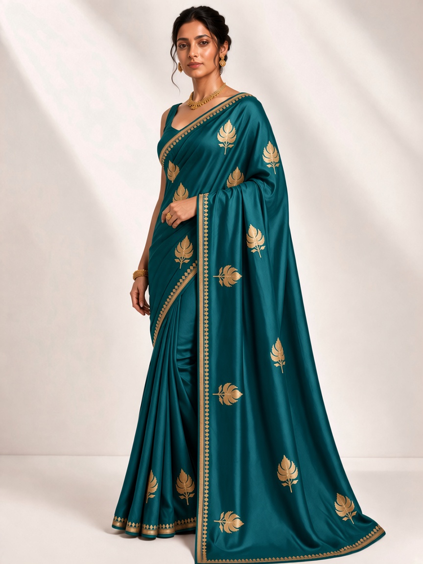 Peacock Tilla Saree
